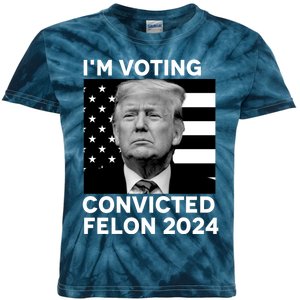 Im Voting For A Convicted Felon In November 2024 Kids Tie-Dye T-Shirt