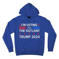 Im Voting For The Outlaw Funny Pro Trump 2024 Election Hoodie