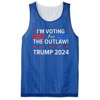 Im Voting For The Outlaw Funny Pro Trump 2024 Election Mesh Reversible Basketball Jersey Tank