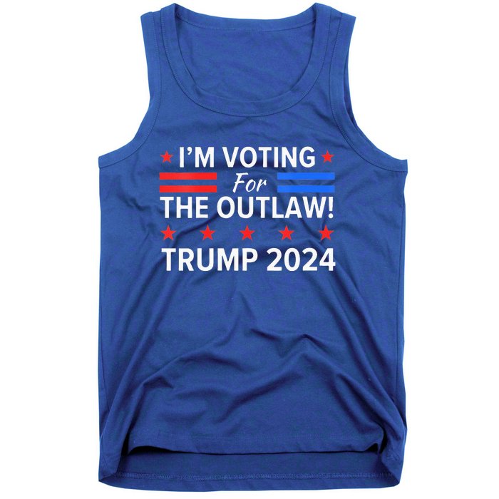 Im Voting For The Outlaw Funny Pro Trump 2024 Election Tank Top