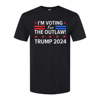 Im Voting For The Outlaw Funny Pro Trump 2024 Election Softstyle CVC T-Shirt