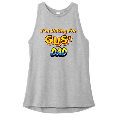 IM Voting For GusS Dad Ladies PosiCharge Tri-Blend Wicking Tank