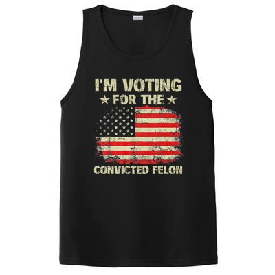 IM Voting For The Convicted Felon Us Flag Trump 2024 PosiCharge Competitor Tank