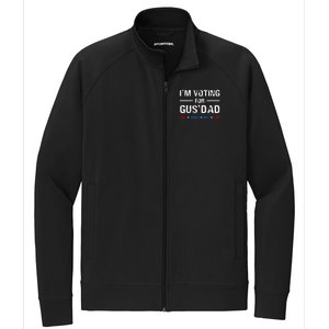 IM Voting For Gus Dad Vote Harris Walz 2024 Stretch Full-Zip Cadet Jacket