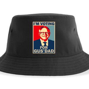 IM Voting For Gus Dad Vote Tim Walz 2024 Sustainable Bucket Hat