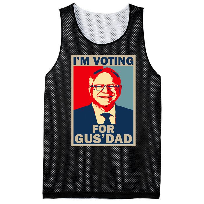 IM Voting For Gus Dad Vote Tim Walz 2024 Mesh Reversible Basketball Jersey Tank