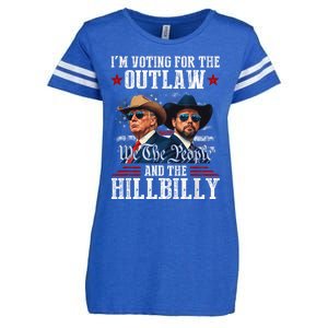 IM Voting For The Outlaw And The Hillbilly Trump Vance 2024 Enza Ladies Jersey Football T-Shirt