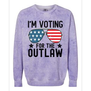 IM Voting For The Outlaw Gift Fourth Of July Trump 2032 Meaningful Gift Colorblast Crewneck Sweatshirt