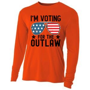 IM Voting For The Outlaw Gift Fourth Of July Trump 2032 Meaningful Gift Cooling Performance Long Sleeve Crew