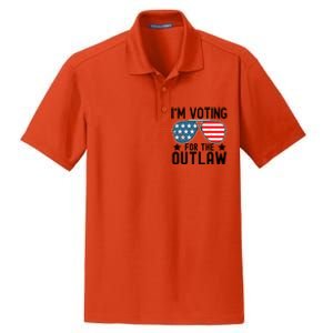 IM Voting For The Outlaw Gift Fourth Of July Trump 2032 Meaningful Gift Dry Zone Grid Polo