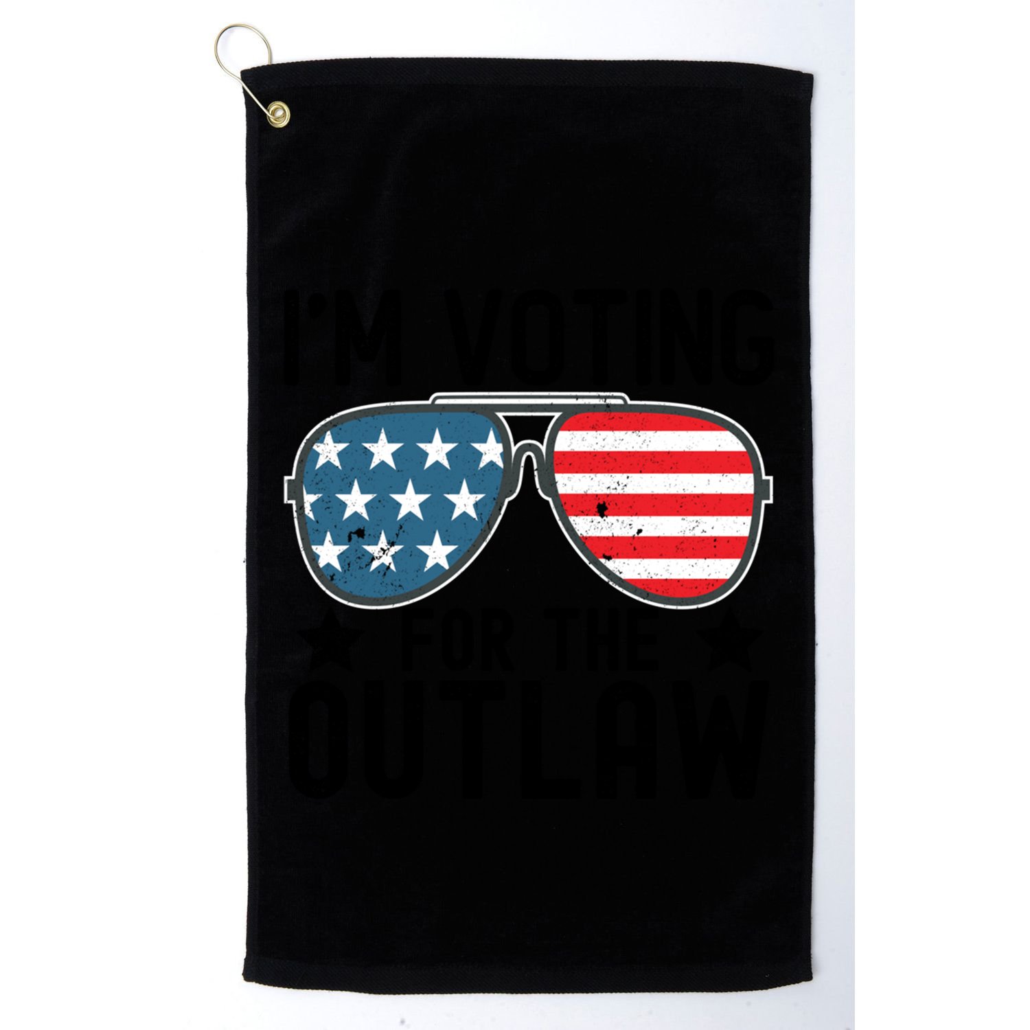 IM Voting For The Outlaw Gift Fourth Of July Trump 2032 Meaningful Gift Golf Towel