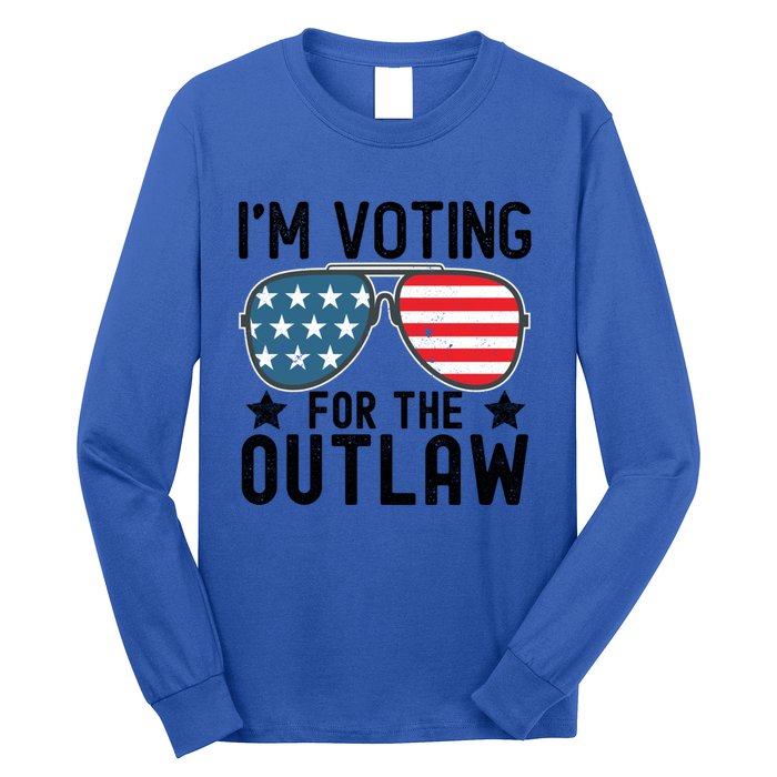 IM Voting For The Outlaw Gift Fourth Of July Trump 2032 Meaningful Gift Long Sleeve Shirt