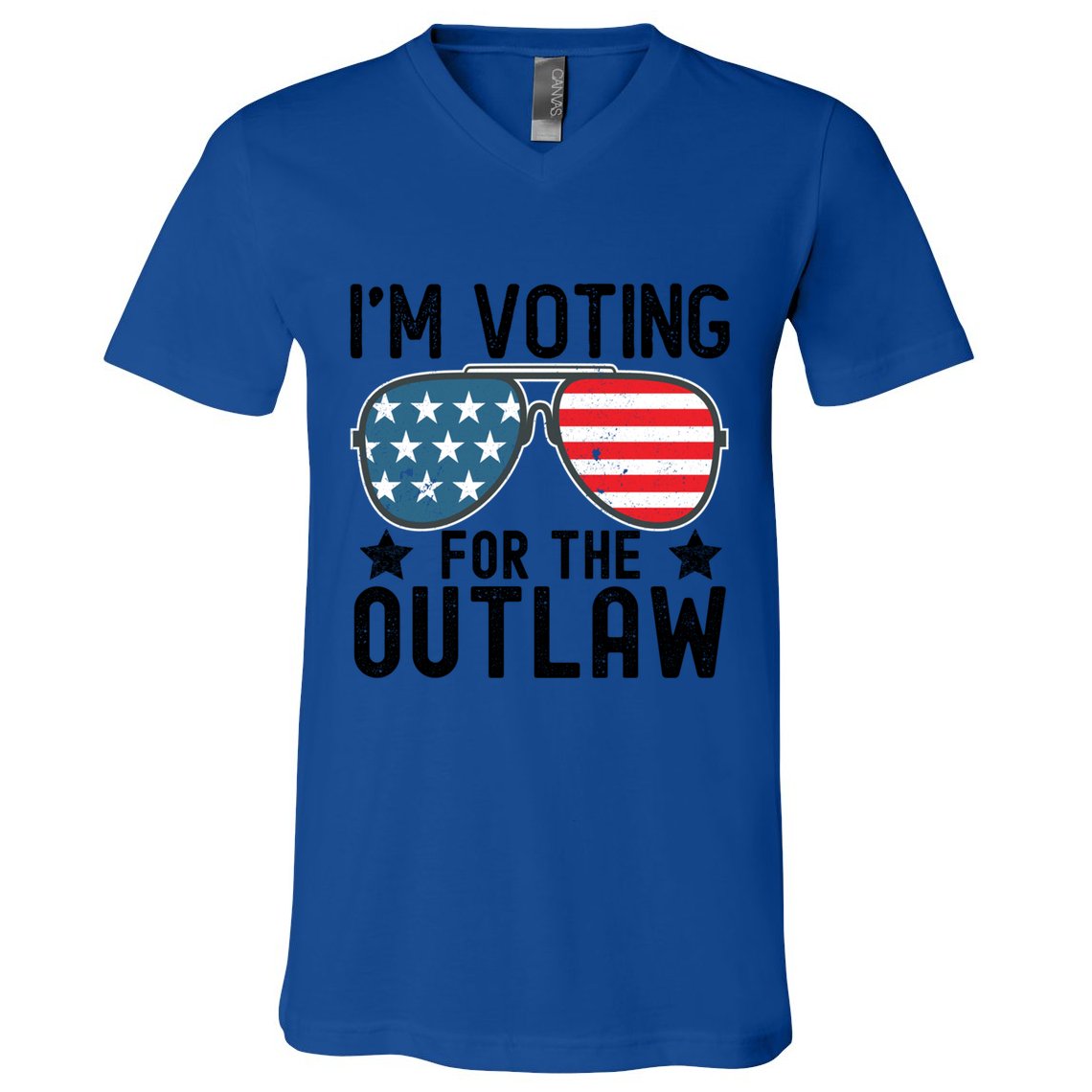 IM Voting For The Outlaw Gift Fourth Of July Trump 2032 Meaningful Gift V-Neck T-Shirt