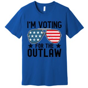 IM Voting For The Outlaw Gift Fourth Of July Trump 2032 Meaningful Gift Premium T-Shirt