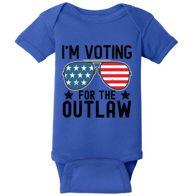 IM Voting For The Outlaw Gift Fourth Of July Trump 2032 Meaningful Gift Baby Bodysuit