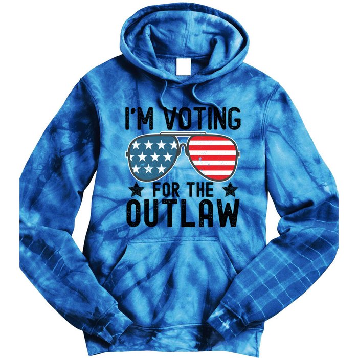 IM Voting For The Outlaw Gift Fourth Of July Trump 2032 Meaningful Gift Tie Dye Hoodie