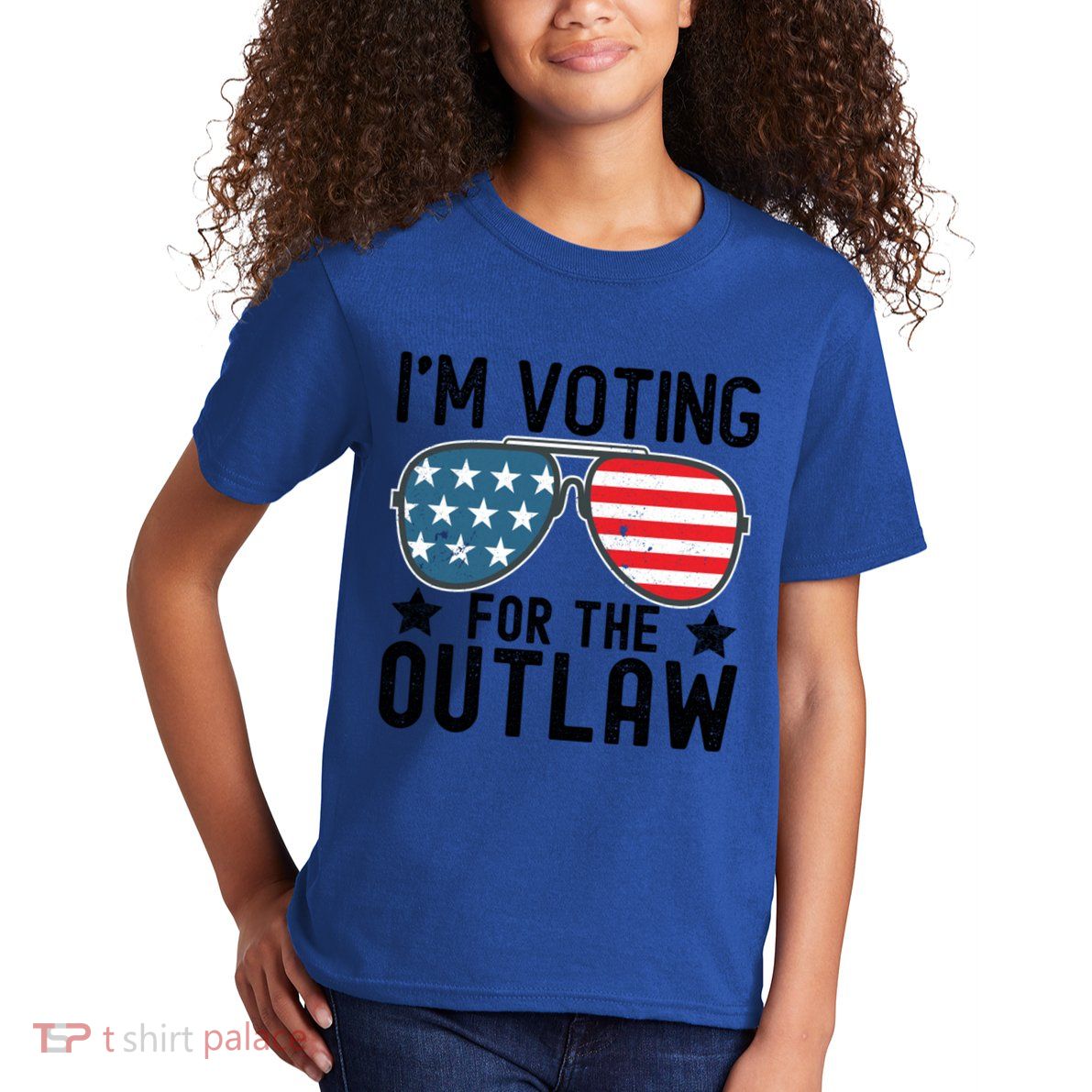 IM Voting For The Outlaw Gift Fourth Of July Trump 2032 Meaningful Gift Kids T-Shirt