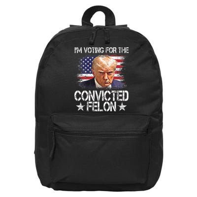 Im Voting For The Convicted Felon Trump 2024 16 in Basic Backpack