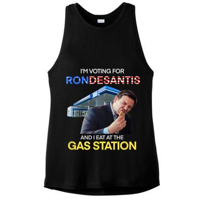I’m Voting For Ron Desantis And I Eat At The Gas Station Ladies PosiCharge Tri-Blend Wicking Tank