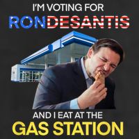 I’m Voting For Ron Desantis And I Eat At The Gas Station Cool Comfort Performance Bucket Hat