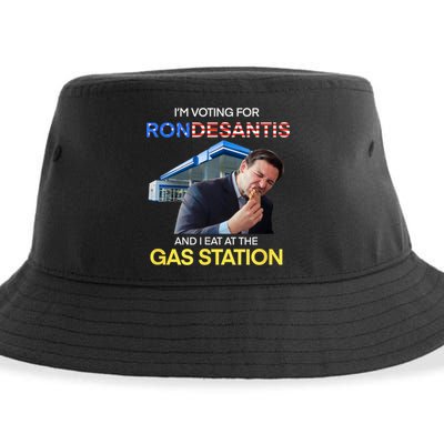 I’m Voting For Ron Desantis And I Eat At The Gas Station Sustainable Bucket Hat