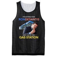 I’m Voting For Ron Desantis And I Eat At The Gas Station Mesh Reversible Basketball Jersey Tank