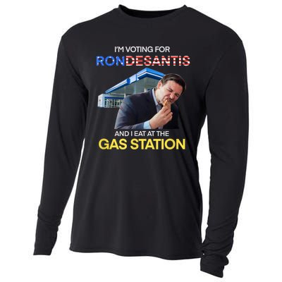 I’m Voting For Ron Desantis And I Eat At The Gas Station Cooling Performance Long Sleeve Crew