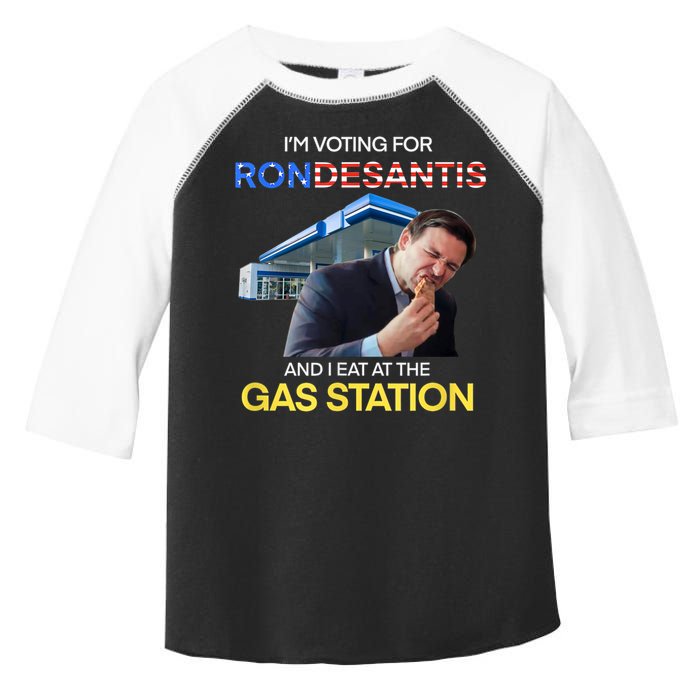 I’m Voting For Ron Desantis And I Eat At The Gas Station Toddler Fine Jersey T-Shirt