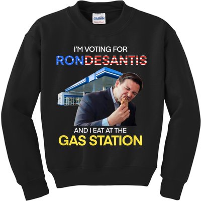 I’m Voting For Ron Desantis And I Eat At The Gas Station Kids Sweatshirt
