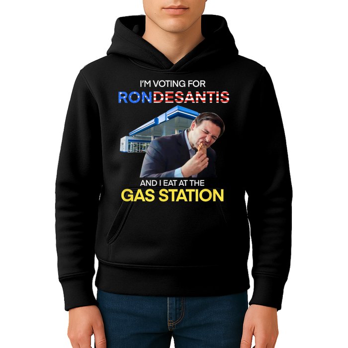 I’m Voting For Ron Desantis And I Eat At The Gas Station Kids Hoodie