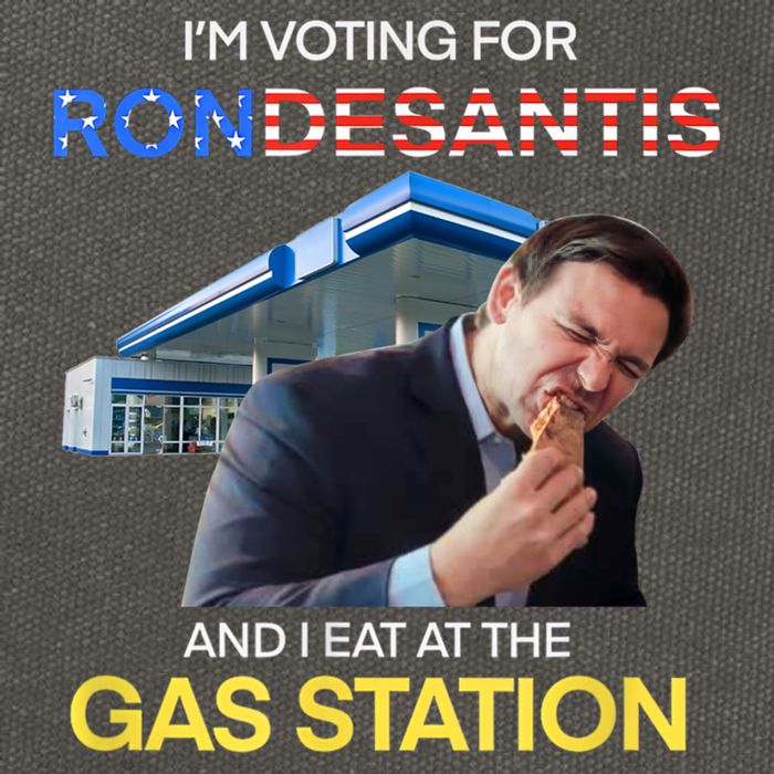 I’m Voting For Ron Desantis And I Eat At The Gas Station Cotton Canvas Backpack