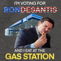 I’m Voting For Ron Desantis And I Eat At The Gas Station Vector Backpack