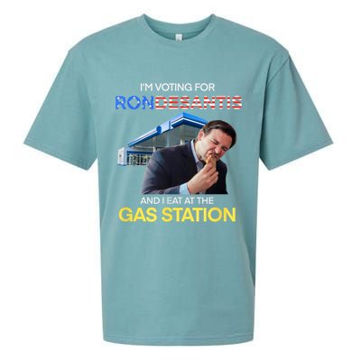I’m Voting For Ron Desantis And I Eat At The Gas Station Sueded Cloud Jersey T-Shirt