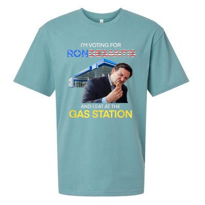 I’m Voting For Ron Desantis And I Eat At The Gas Station Sueded Cloud Jersey T-Shirt