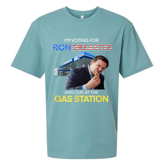 I’m Voting For Ron Desantis And I Eat At The Gas Station Sueded Cloud Jersey T-Shirt