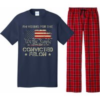 IM Voting For The Convicted Felon Funny 2024 Pajama Set