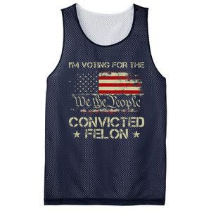 IM Voting For The Convicted Felon Funny 2024 Mesh Reversible Basketball Jersey Tank