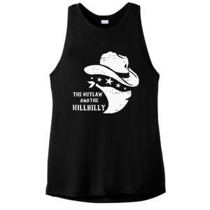 IM Voting For The Outlaw And The Hillbilly 2024 Cowboy Ladies PosiCharge Tri-Blend Wicking Tank