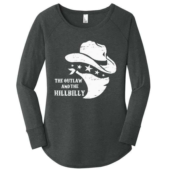 IM Voting For The Outlaw And The Hillbilly 2024 Cowboy Women's Perfect Tri Tunic Long Sleeve Shirt