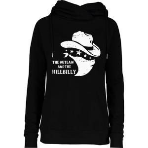 IM Voting For The Outlaw And The Hillbilly 2024 Cowboy Womens Funnel Neck Pullover Hood