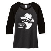 IM Voting For The Outlaw And The Hillbilly 2024 Cowboy Women's Tri-Blend 3/4-Sleeve Raglan Shirt