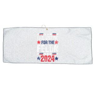 IM Voting For The Convicted Felon Trump 2024 Large Microfiber Waffle Golf Towel