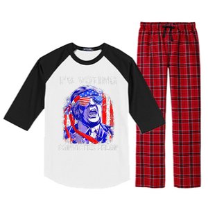 IM Voting For The Convicted Felon Funny Pro 2024 Raglan Sleeve Pajama Set