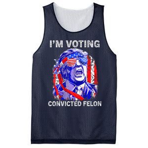 IM Voting For The Convicted Felon Funny Pro 2024 Mesh Reversible Basketball Jersey Tank