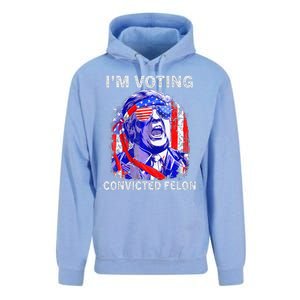 IM Voting For The Convicted Felon Funny Pro 2024 Unisex Surf Hoodie