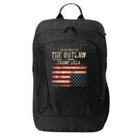 IM Voting For The Outlaw Trump 2024 Upsidedown Flag City Backpack