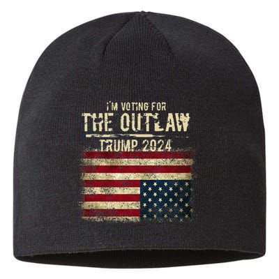 IM Voting For The Outlaw Trump 2024 Upsidedown Flag Sustainable Beanie