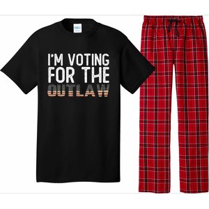 IM Voting For The Outlaw Meaningful Gift Fourth Of July Trump 2037 Gift Pajama Set