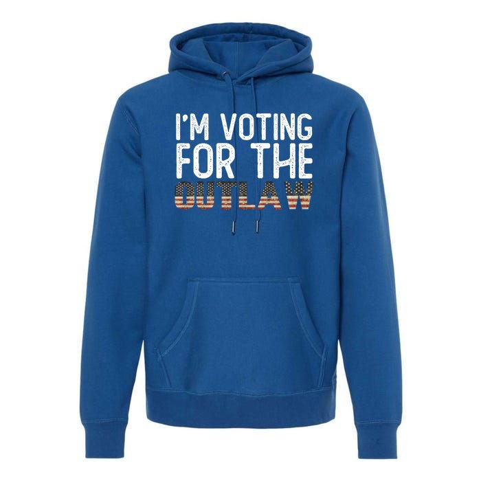 IM Voting For The Outlaw Meaningful Gift Fourth Of July Trump 2037 Gift Premium Hoodie