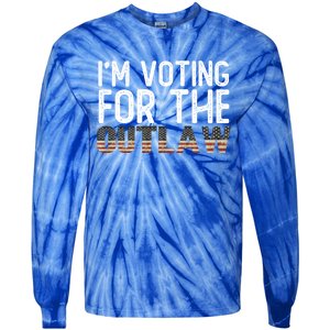 IM Voting For The Outlaw Meaningful Gift Fourth Of July Trump 2037 Gift Tie-Dye Long Sleeve Shirt